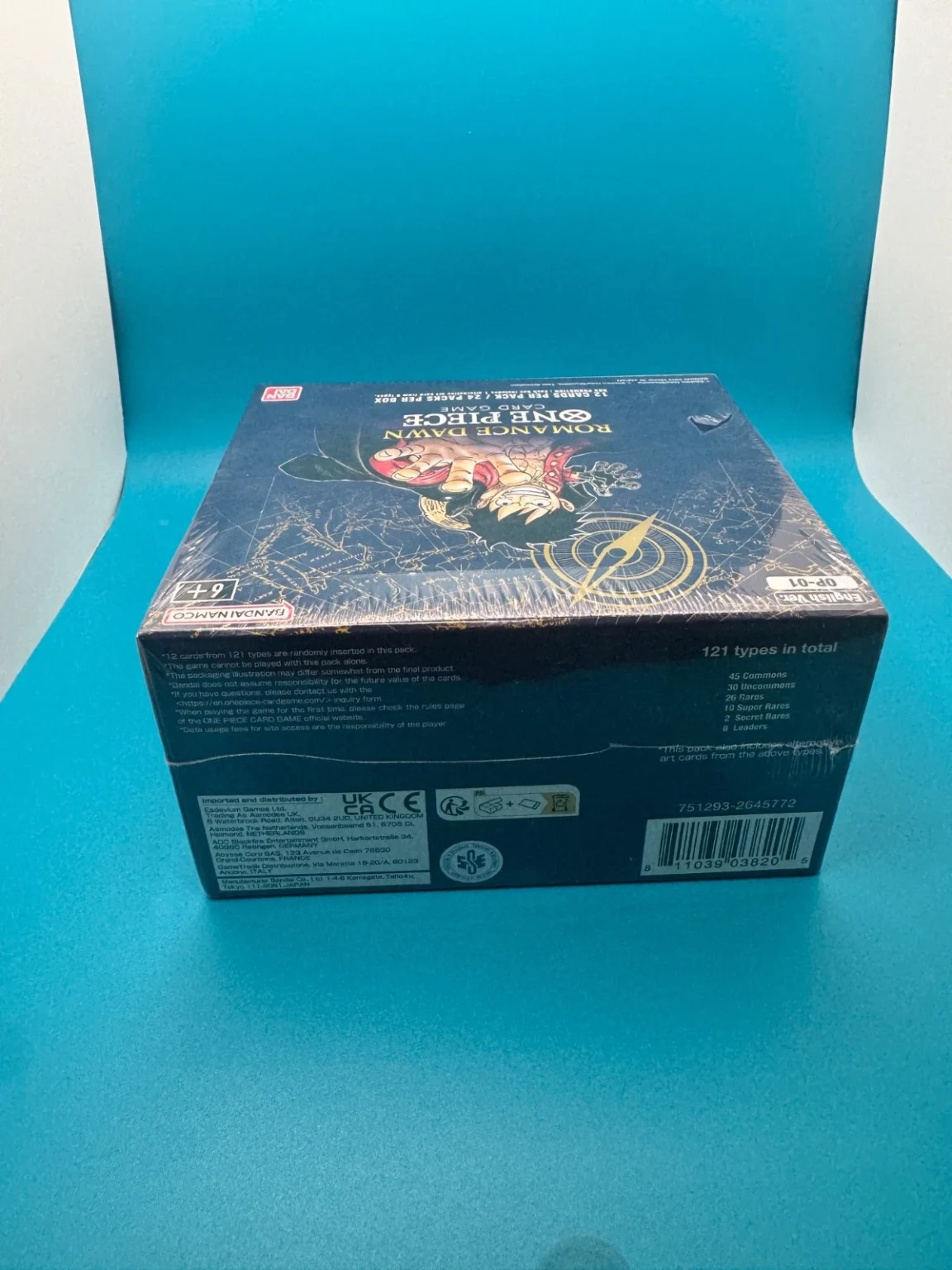 One Piece TCG: Romance Dawn (OP-01) Booster Box Blue Bottom