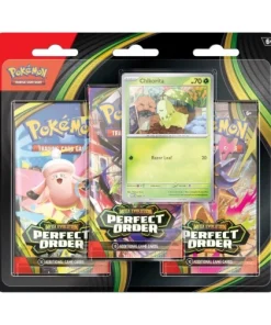 Pokémon Mega Evolution Perfect Order 3-Pack Blister Pack – 24 Pack Box